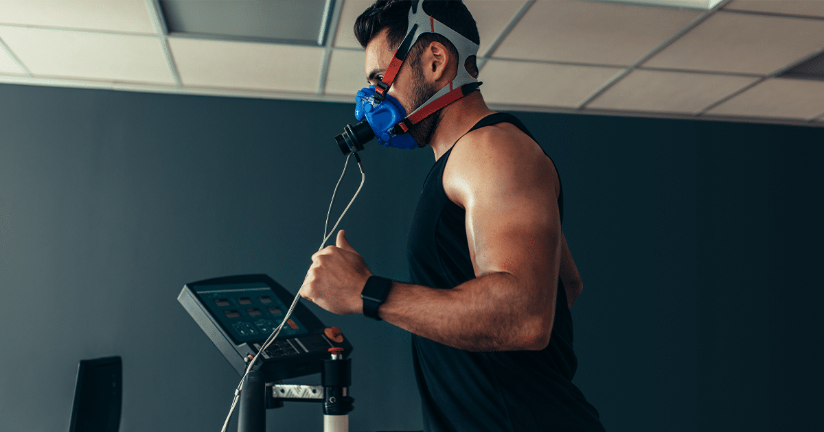 man doing vo2 max testing