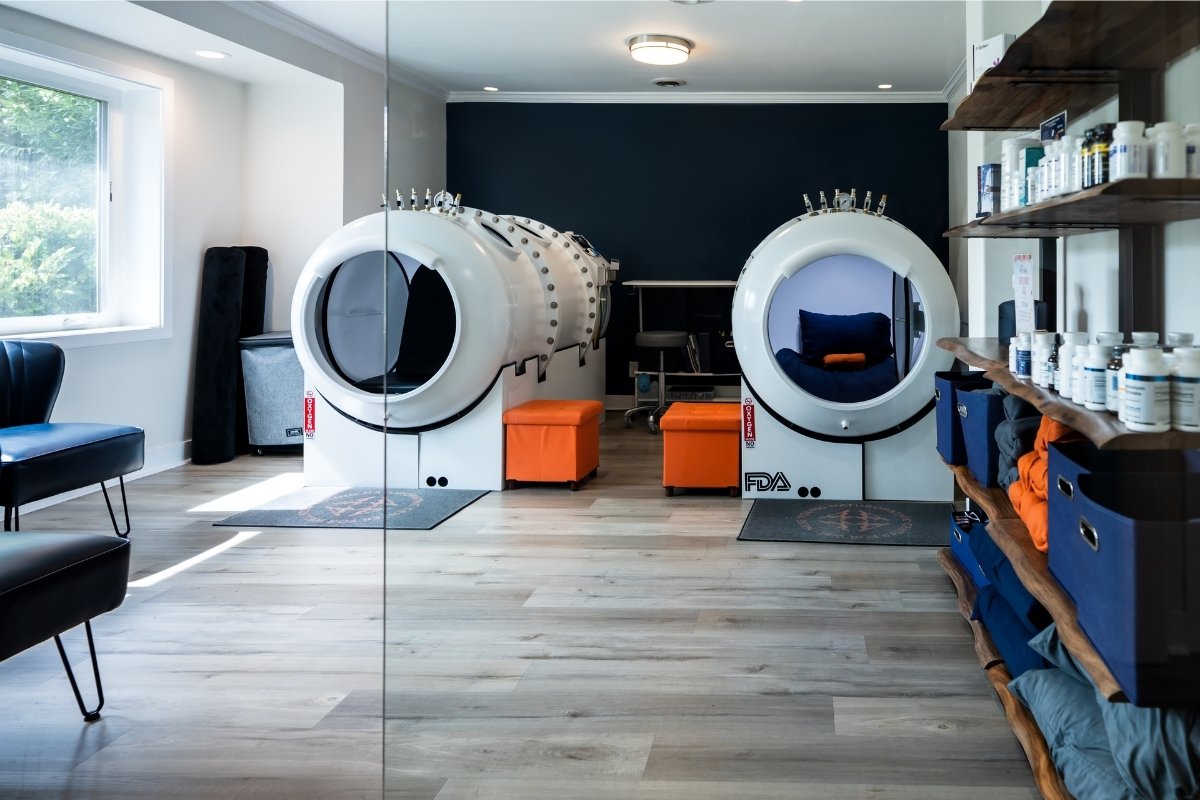 Hyperbaric Oxygen Therapy - photo of two hyperbaric tanks